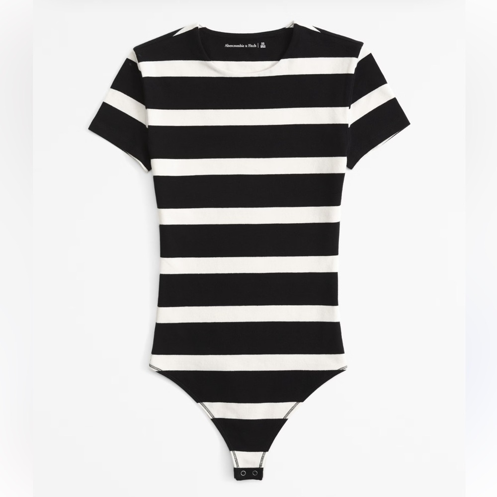 Abercrombie Women's Short-Sleeve Cotton-Blend
Seamless Fabric Crew Bodysuit